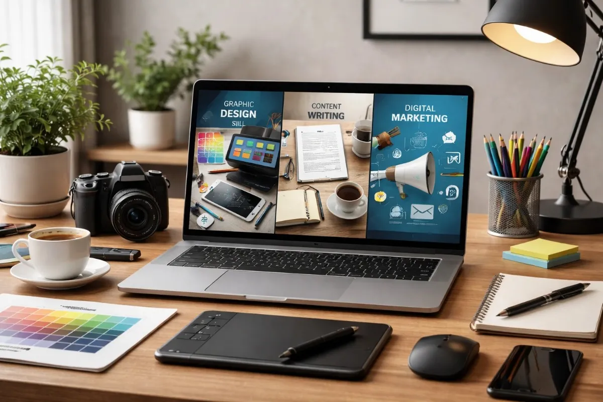 Popular freelancing jobs in Nepal including digital marketing and content writing
